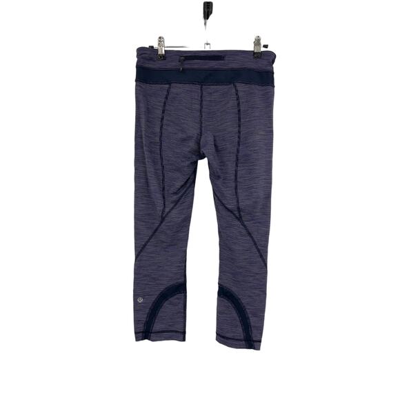 Lululemon Leggings Womens 6 Run Inspire Crop II Wee Are From Space Deep Indigo - Picture 2 of 4